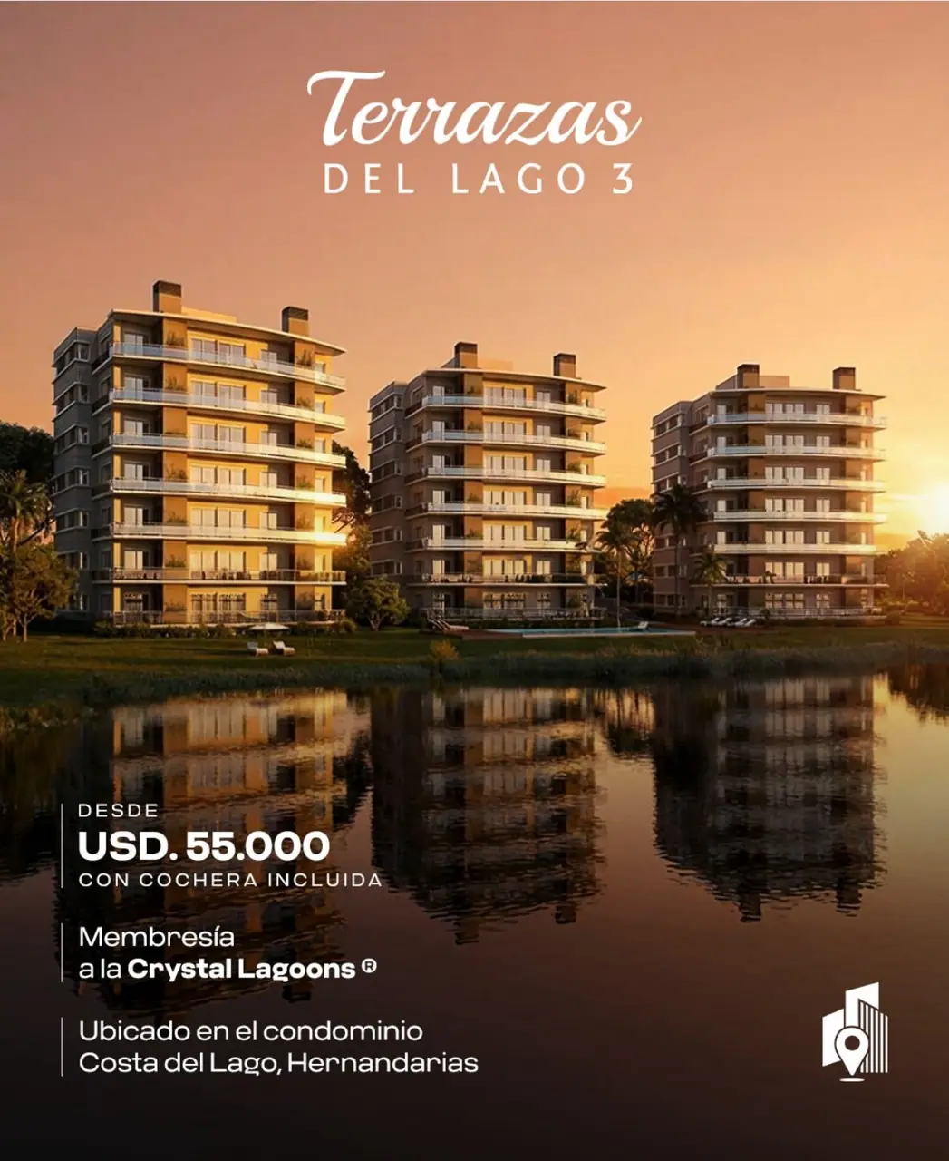 Departamento en pozo TERRAZAS DEL LAGO