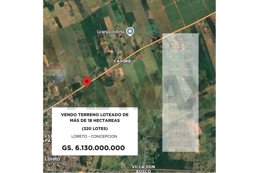 TERRENO EN LORETO/CONCEPCION CON LOTEAMIENTO APROBADO DE 320 LOTES