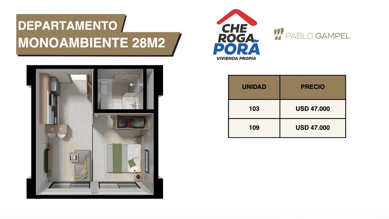 VENTA - Zuba 18 - Monoambiente 28m2