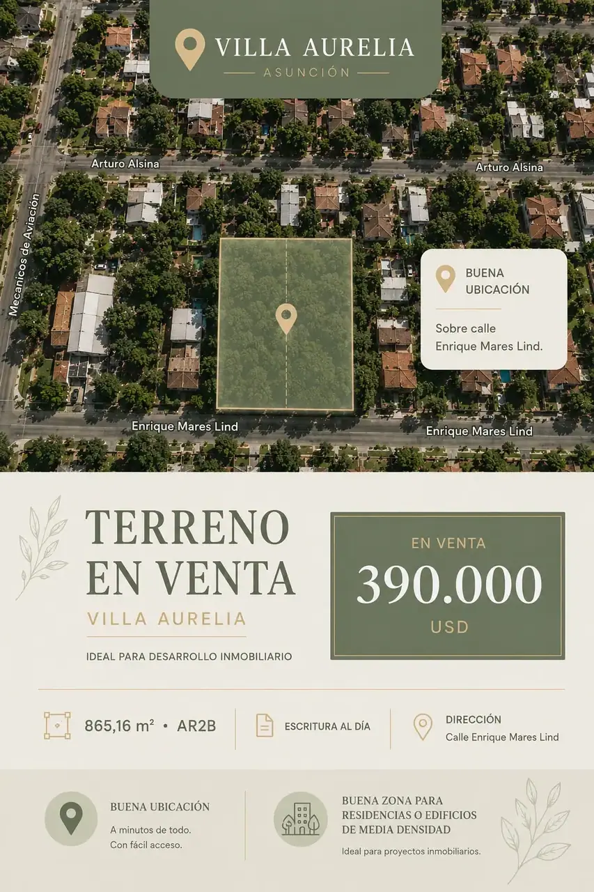 TERRENO EN VILLA AURELIA
