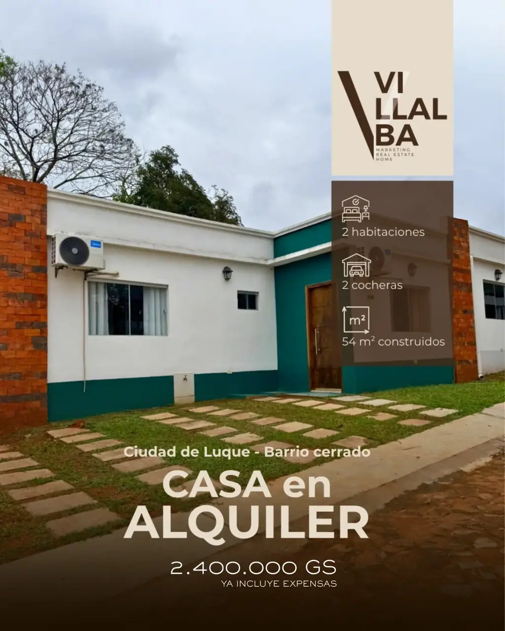 ALQUILO Casa en Barrio Cerrado Isla Bogado Luque