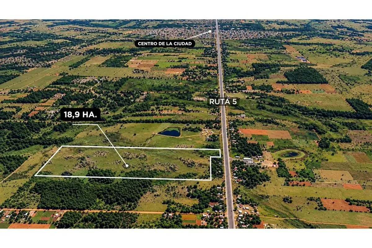 terreno sobre ruta ideal para loteamiento YBY YAU