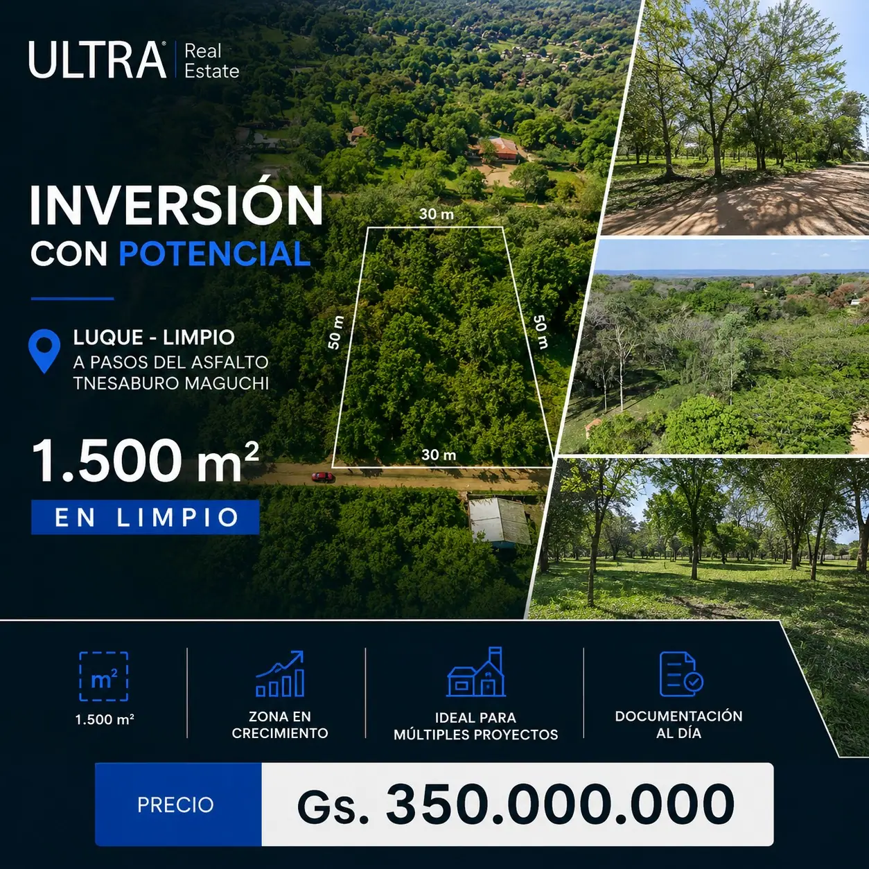 Terreno En Venta - 1500 M2 En Limpio Bo. Aguapey