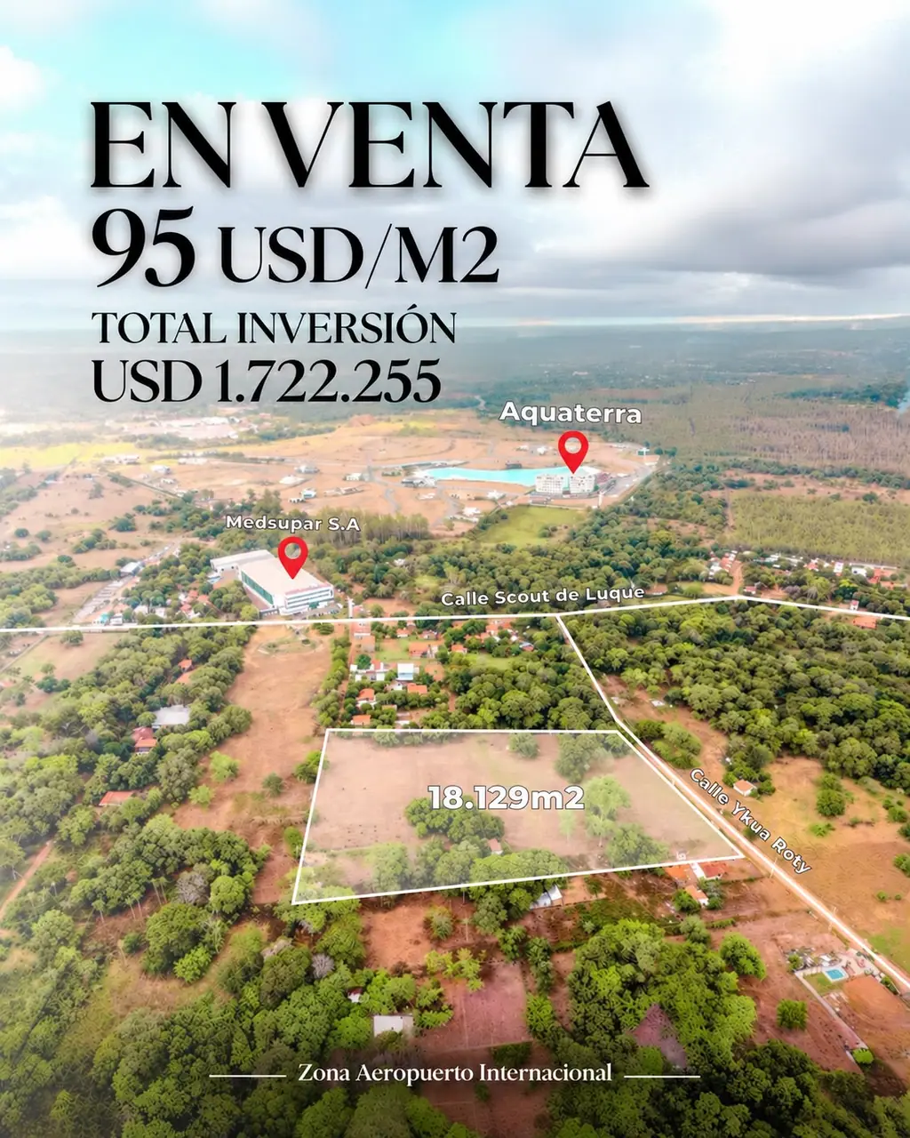 Terreno En Venta 1.8 Has En Zona Aeropuerto - Luque